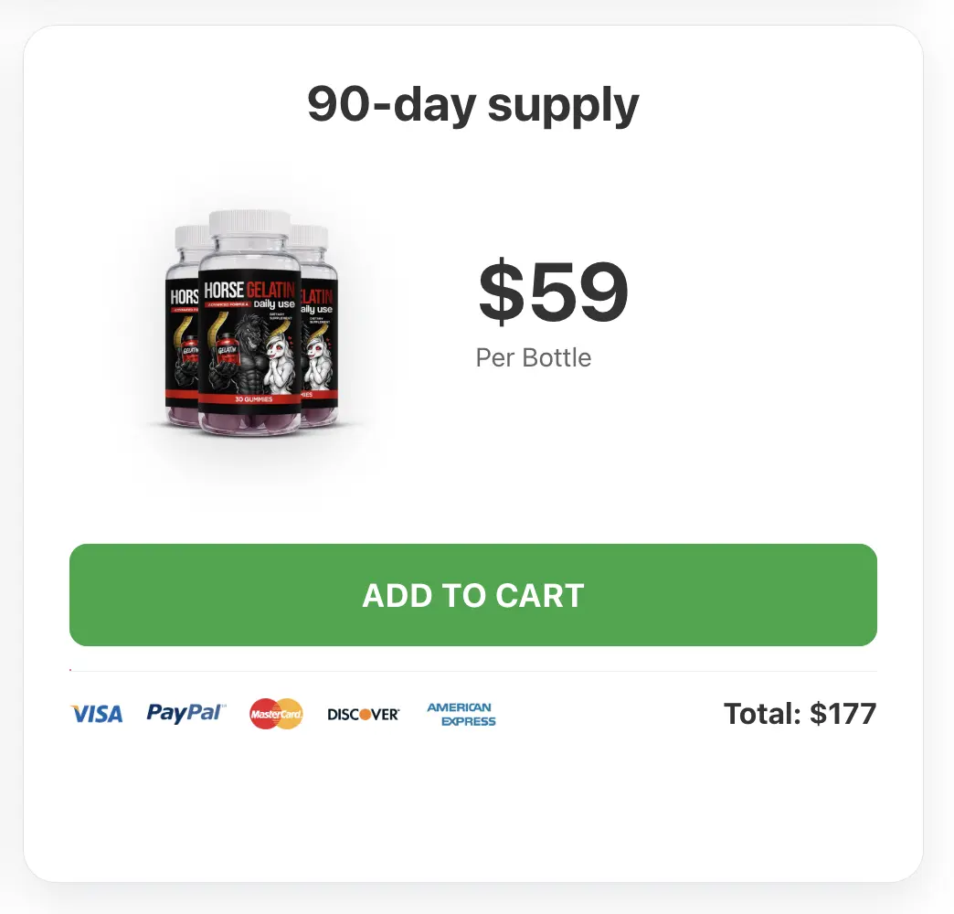 Horse Gelatin three bottle package